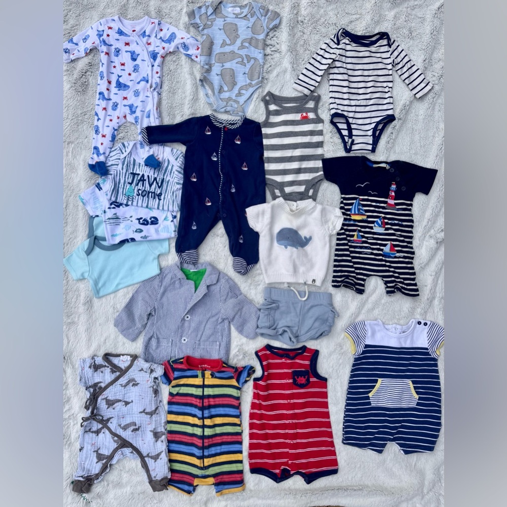 Nautical Cotton Baby Lot 0 to 6 months